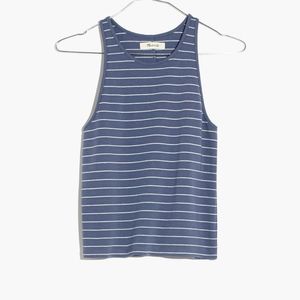 Madewell blue striped offline Huxley tank size S